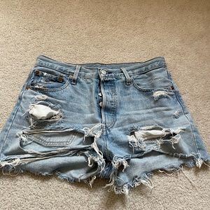 Levi’s Distressed Jean Shorts